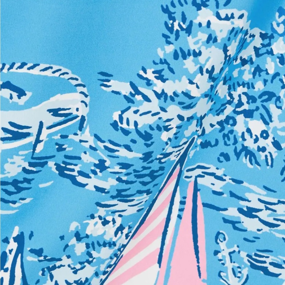 NWT LILLY PULITZER LEEVY SARONG SWIM COVERUP LUNAR BLUE SIZE XL - Picture 4 of 10